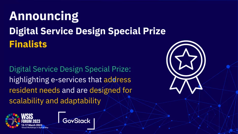 WSIS Digital Service Design Special Prize Finalists Announced