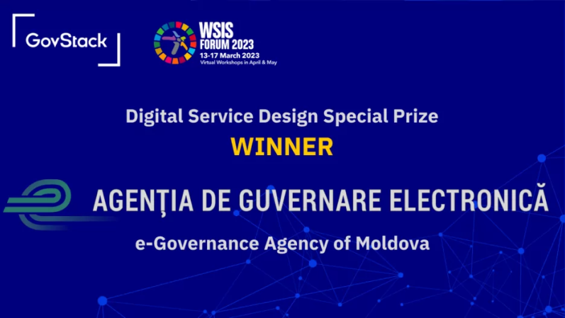 WSIS Digital Service Design Special Prize Winner  Front-Office Digitization (FOD), Moldova
