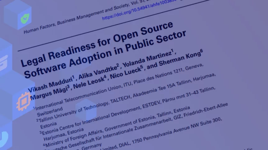 Published  Paper on Legal Readiness for Open Source in Public Sector